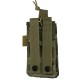 Single Duo Mag Pouch (ATP), Manufactured by Kombat UK, the Single Duo Mag is a double-layered, single rifle magazine pouch